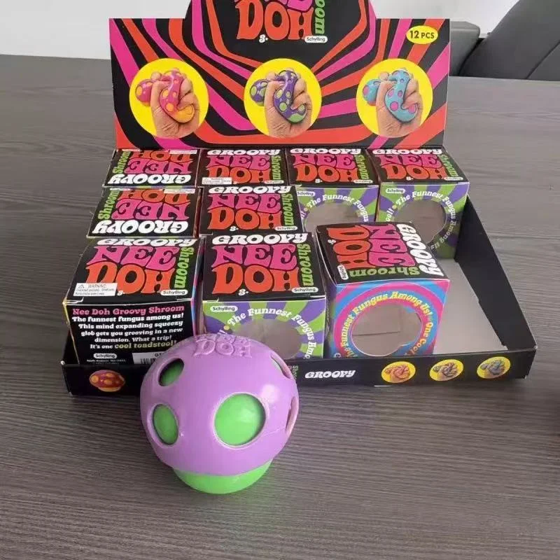 Novelty Mushroom Cap Sensory Squeeze Fidget (3 Colors)