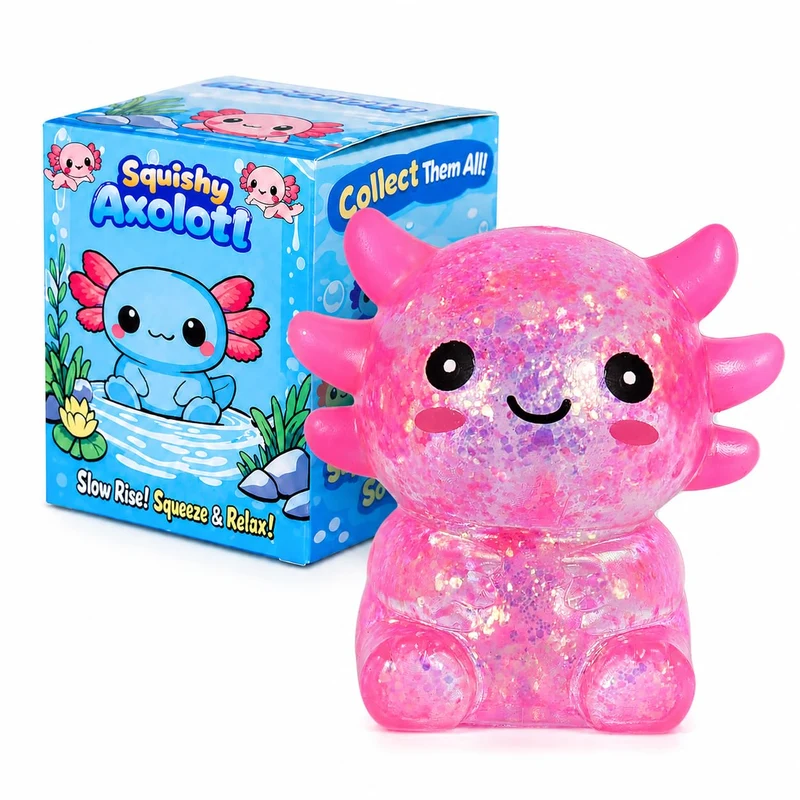 Axolotl Squishy Stress Ball Soft TPR Fidget Toy Non toxic soft TPR