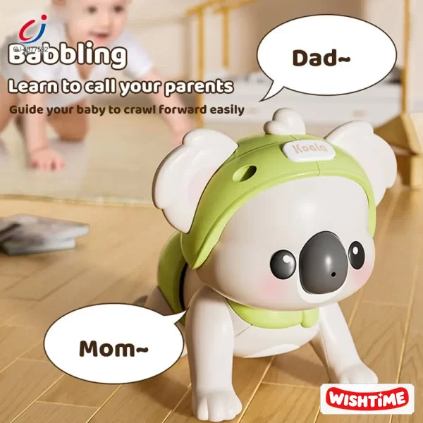 Musical Koala Baby Crawling Model, Infant Tummy Time Development Learning