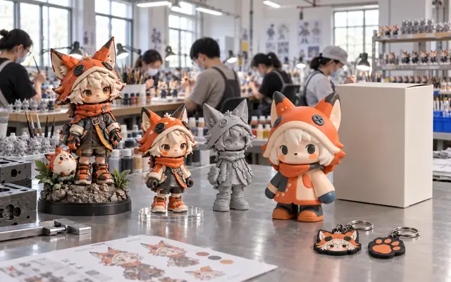Hanmun workers painting custom collectible figurines