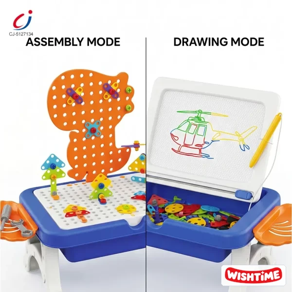 Educational Construction Table Model & Magnetic Drawing Board – Educational Kids’ Model