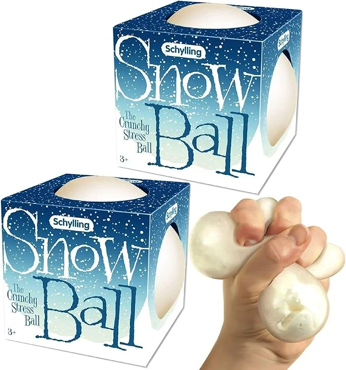 Snow Ball Stretchy White Sensory Stress Balls (2-Pack)