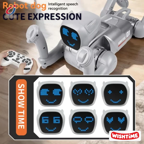 RC Smart Robot Dog Playset with Voice & App Control – RC Dog Playsets