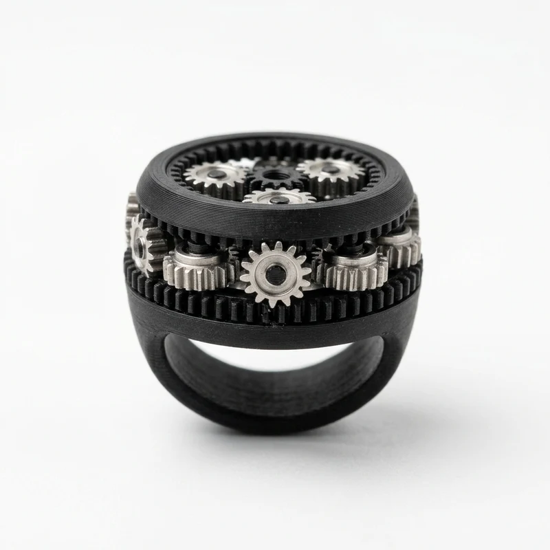 Kinetic Fidget Gear Ring Precision 3D Printed Planetary Toy